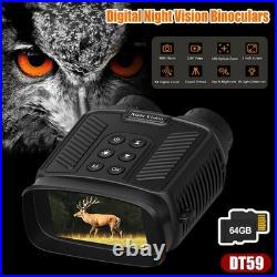 Digital Night Vision Goggles Binoculars Digital IR Mounted Hunting Rechargeable