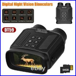 Digital Night Vision Goggles Binoculars Digital IR Mounted Hunting Rechargeable
