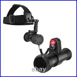 Digital Night Vision Infrared Monocular Helmet Head Mount 200-500m Scope 4xZoom