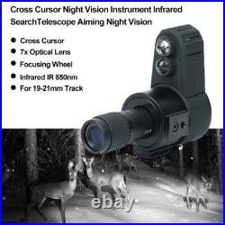 Digital Night Vision Monocular 850nm Infrared Scope Hunting Cross Cursor 7X