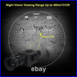 Digital Night Vision Monocular HD 1080P Infrared Night Vision Scope with 5X A
