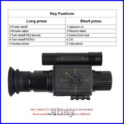 Digital Night Vision Monocular HD 1080P Infrared Night Vision Scope with 5X A