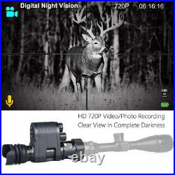 Digital Night Vision Sight Scope Monocular IR Camera HD720P for Rifle Hunting