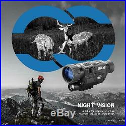 ESSLNB Night Vision Monocular 5X40 Night Vision Infrared IR Camera HD Digital