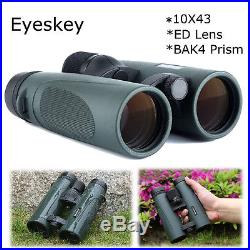 Eyeskey HD 10x43 ED Day Night Vision Outdoor Travel Binoculars Hunting Telescope