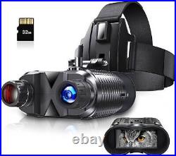 FHD Digital IR Night Vision Goggles Binoculars Head Mounted Hunting Rechargeable