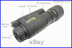 Generation 1 BE-85-5X Infrared Night Vision Monocular Binoculars CR123 power