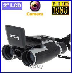 HD 1080P 2'' LCD Screen Digital Binocular 12x32 Zoom Scope DVR Telescope Camera