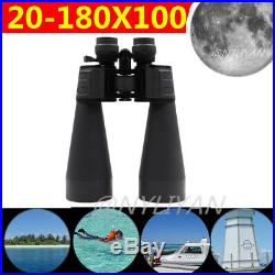 HD 20-180X100 Zoomable Binoculars Optics Light Night Vision Sports Telescope&bag