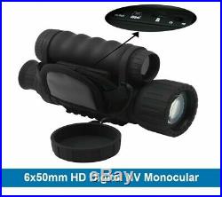 HD Infrared Night Vision Monocular IR Telescope 6x50 Zoom Record Thermal Scope
