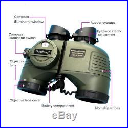 HD Powerful Military Navy Binoculars Telescope Waterproof Nitrogen W Rangefinder