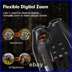 Head Mount IR Night Vision Binoculars 850nm Hunting Goggles 3D FHD Digital Video