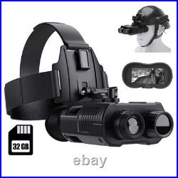 Head Mount Night Vision Goggles Binoculars Digital IR FHD 400m/1312ft, 100% Dark