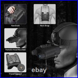 Head Mount Night Vision Goggles Binoculars Digital IR FHD 400m/1312ft, 100% Dark