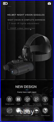 Head Mount Night Vision Goggles Binoculars Digital IR FHD 400m/1312ft, 100% Dark