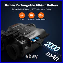 Head Mounted HD Night Vision Goggles 5X Zoom 850nm Infrared Binoculars Camera US