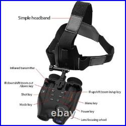 Head Mounted Night Vision Binoculars Digital Infrared Goggles Rechargeable