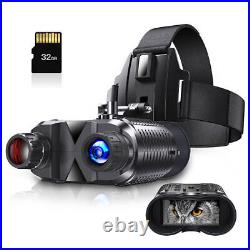 Head Mounted Night Vision Goggles Binoculars FHD Digital IR Hunting Rechargeable