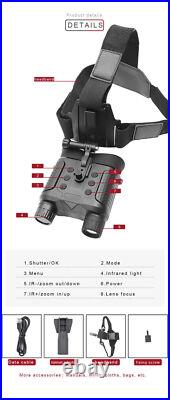 Head-Mounted Night Vision Goggles Rechargeable Hand Free Night Vision Binoculars Head-Mounted Night Vision Goggles Rechargeable Hand Free Night Vision Binoculars