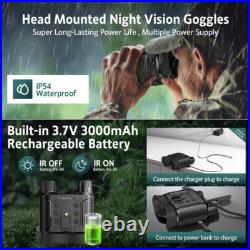 Head-Mounted Night Vision Goggles Rechargeable Hand Free Night Vision Binoculars Head-Mounted Night Vision Goggles Rechargeable Hand Free Night Vision Binoculars