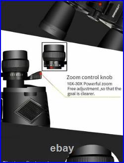 High Magnification 10-30X50 Professional Zoom Binoculars Telescope Night Vision