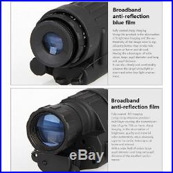 Hunt Infrared IR Monocular Night Vision Scope 2X LED Binoculars Helmet Telescope
