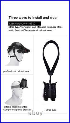 Hunting Night Vision Goggles Head Mounted Binoculars 8X Zoom Infrared 850nm CAM Hunting Night Vision Goggles Head Mounted Binoculars 8X Zoom Infrared 850nm CAM