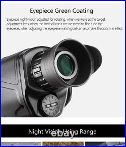 Hunting Night Vision Infrared Digital Monocular 8GB SD Card 200M Range 5x40 12MP