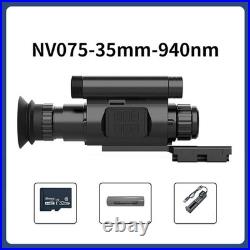 Hunting Night Vision Monocular NV075 1080P 4X Zoom IR Laser 840/950nm Scope