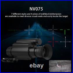 Hunting Night Vision Monocular NV075 1080P 4X Zoom IR Laser 840/950nm Scope