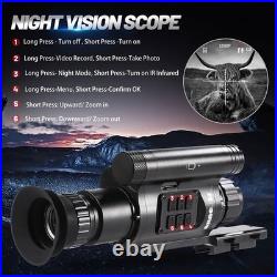 Hunting Night Vision Monocular NV075 1080P 4X Zoom IR Laser 840/950nm Scope