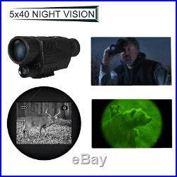 IR Night Vision Monocular Hunting Camping Hiking Travel Telescope 4GB HandHeld