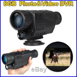 Infrared Dark Night Vision 5X40 IR Monocular Binoculars Telescopes Scope 8GB DVR