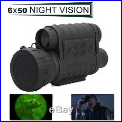 Infrared Dark Night Vision 6X50 IR Monocular Binoculars Telescopes Scope DVR
