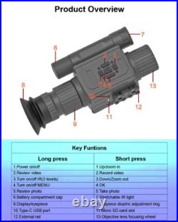 Infrared Night Vision Scope 940nm Hunting IR Record Camera Sight Megaorei NK008