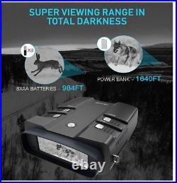 JZBRAIN Night Vision Binoculars 1080P Infrared Binoculars Googles 64GB SD Card