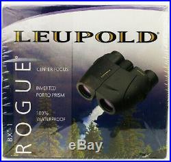 Leupold Binoculars BX-1 Rogue 10x25 mm Porro Prism 10x Zoom Waterproof Black NEW