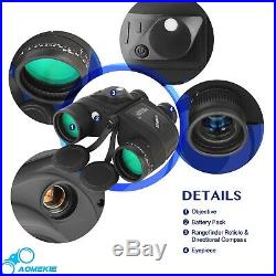 Marine Binoculars with Night Vision Compass Rangefinder 10X50 IPX7 Waterproof