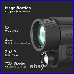 MiLESEEY Night Vision for Hunting NV20 HD Long Range Monocular Camera 40X Zoom T