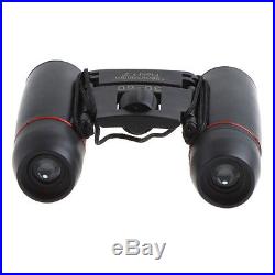 Mini 30X60 Zoom Binoculars Telescopes Folding Day Night Vision With Bag Black