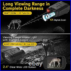 Mini Night Vision Binoculars Goggles 984ft 100% Dark 32GB Card Reader 1080P NEW