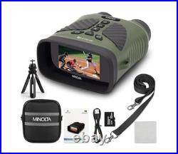 Minolta 10x25 Digital Night Vision Monocular Built-in 4K HD Video Camera New