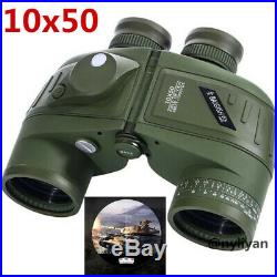 Mititary Night Vision 10x50 HD Binoculars Rangefinder Compass Telescope Sports