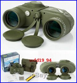 Mititary Night Vision 10x50 HD Binoculars Rangefinder Compass Telescope Tactics