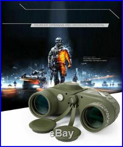 Mititary Night Vision 10x50 HD Binoculars Rangefinder Compass Telescope Tactics