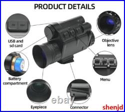 NEW NVG30 Helmet 940nm IR Night Vision Monocular Telescope 40° WIFI Digital #
