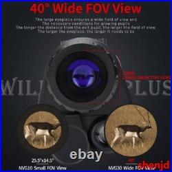 NEW NVG30 Helmet 940nm IR Night Vision Monocular Telescope 40° WIFI Digital #