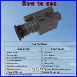 NK006 Infrared Night Vision Monocular 940nm Scope Hunting Sight Video Record