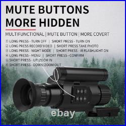 NV075 1080P 4X Zoom IR Night Vision Monocular Scope 840/950nm Hunting Cam