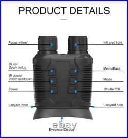 NV3280 36MP Full Color 10X Optical 8X Zoom 500M Infrared Night Vision Binoculars